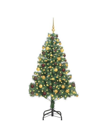 Albero di Natale con 300 LED con supporto Verde 180 cm PVC