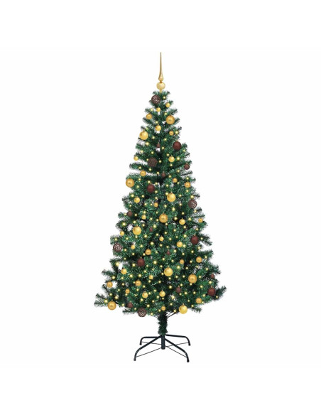 Albero di Natale artificiale con luci integrate Verde 210 cm