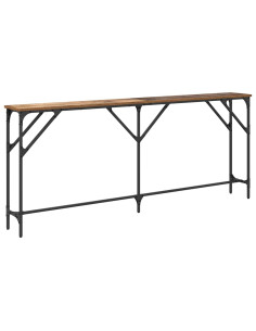 Tavolo consolle Legno vecchio 180 x 23 x 75 cm 2