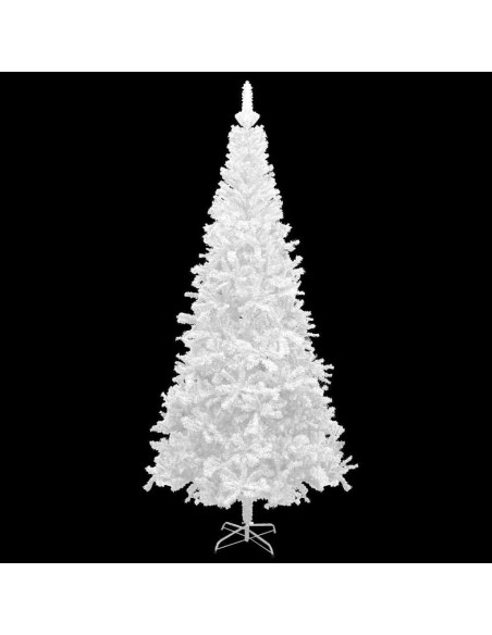 Albero di Natale Artificiale Preiluminato Palline 240 cm Bianco