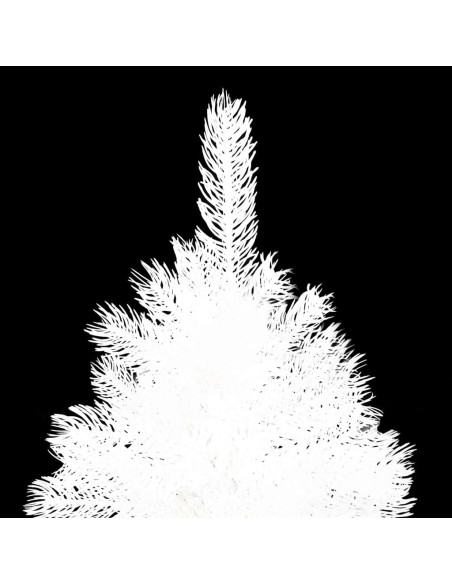 Albero di Natale Preilluminato con Palline Bianco 210 cm