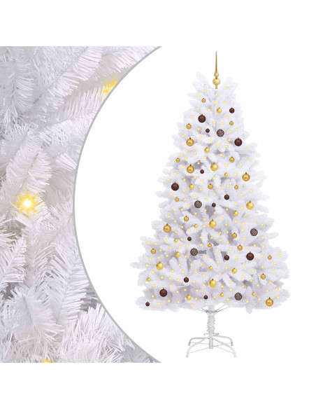 Albero di Natale artificiale Bianco 120 x 120 x 240 cm