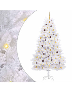 Albero di Natale artificiale Bianco 128 x 128 x 270 cm 2