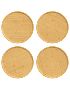 Piatti per Pizza 4 pz Ø32x1,5 cm in Bambù