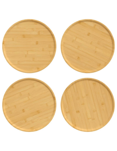 Piatti per Pizza 4 pz Ø32x1,5 cm in Bambù