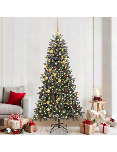 Albero di Natale artificiale con 300 LED Verde 210 cm