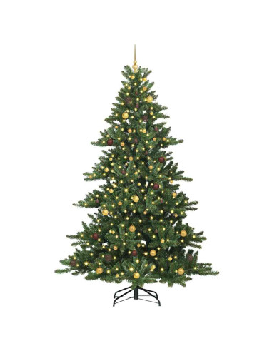 Albero di Natale Artificiale con Rami Pieghevoli Verde 240 cm