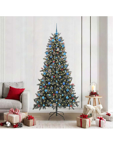 Albero di Natale artificiale con 300 LED Verde 210 cm