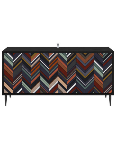 Mobile TV OMMEN 102 x 33 x 51 cm Rovere Nero