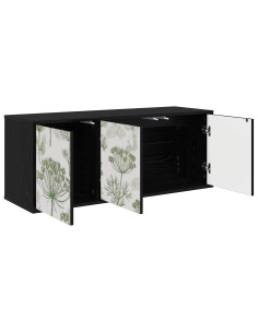 Mobile TV da Parete GOTHA 102 x 33 x 40 cm Rovere Nero 2