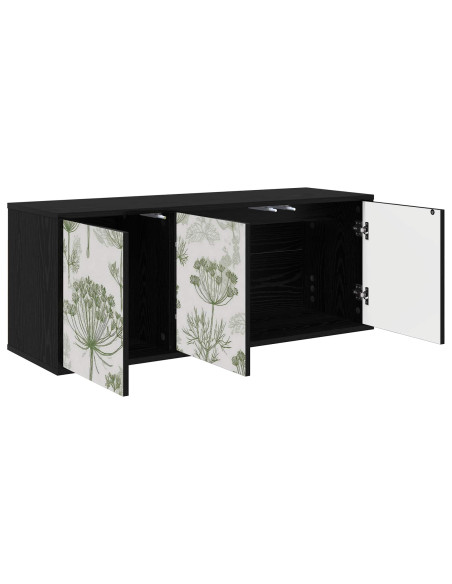 Mobile TV da Parete GOTHA 102 x 33 x 40 cm Rovere Nero