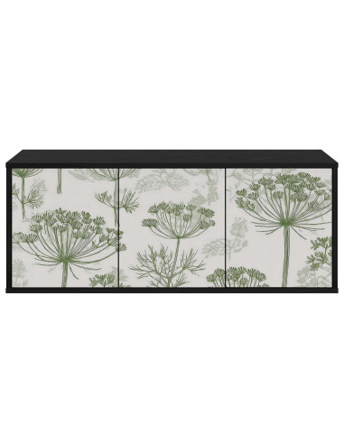 Mobile TV da Parete GOTHA 102 x 33 x 40 cm Rovere Nero