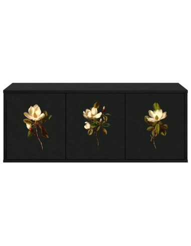 Mobile TV da Parete BREMEN 102 x 33 x 40 cm Rovere Nero