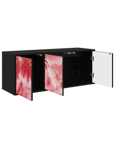 Mobile TV da Parete AACHEN 102 x 33 x 40 cm Rovere Nero 2