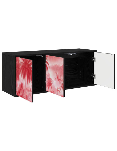 Mobile TV da Parete AACHEN 102 x 33 x 40 cm Rovere Nero