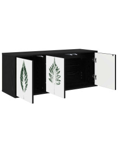 Mobile TV da Parete HANAU 102 x 33 x 40 cm Rovere Nero 2