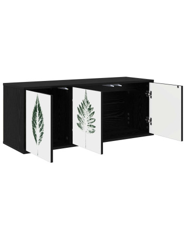 Mobile TV da Parete HANAU 102 x 33 x 40 cm Rovere Nero