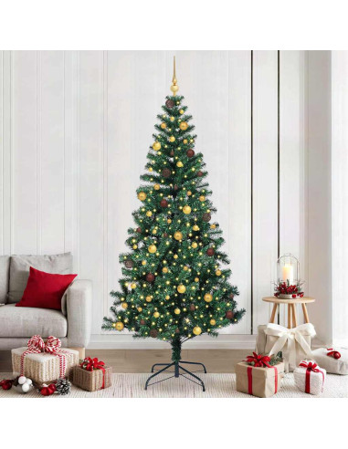 Albero di Natale artificiale con luci integrate Verde 240 cm