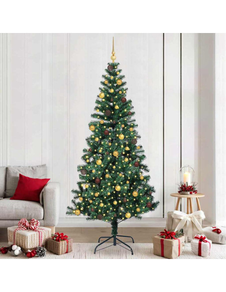 Albero di Natale artificiale con luci integrate Verde 240 cm