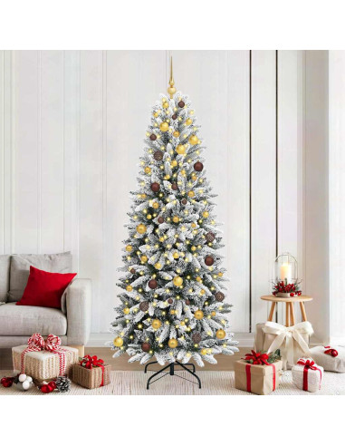 Albero di Natale artificiale con 300 LED Bianco 210 cm