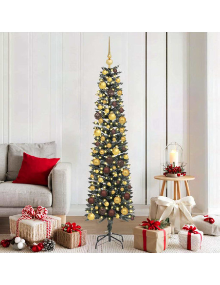 Albero di Natale artificiale con 300 LED Verde 180 cm