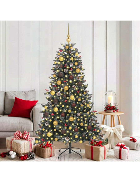 Albero di Natale artificiale con 300 LED Verde 180 cm