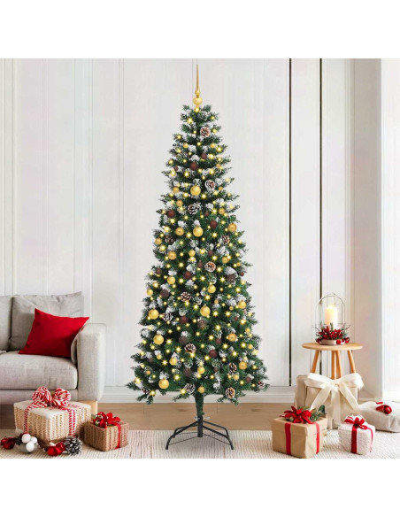 Albero di Natale artificiale con 300 LED Verde 210 cm