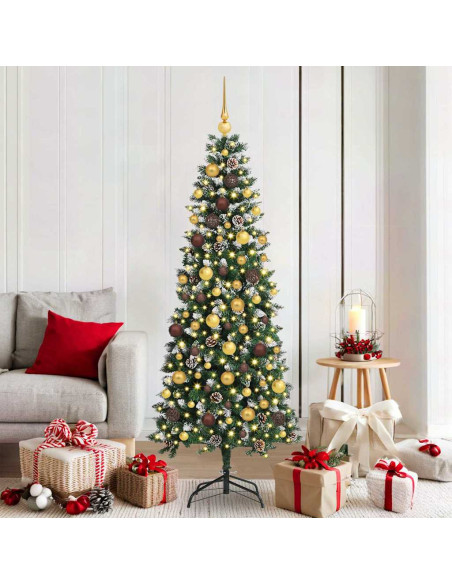 Albero di Natale artificiale con 300 LED Verde 180 cm