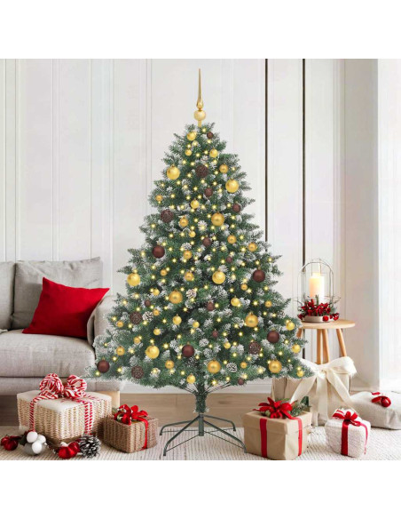 Albero di Natale artificiale con 300 LED Verde 180 cm