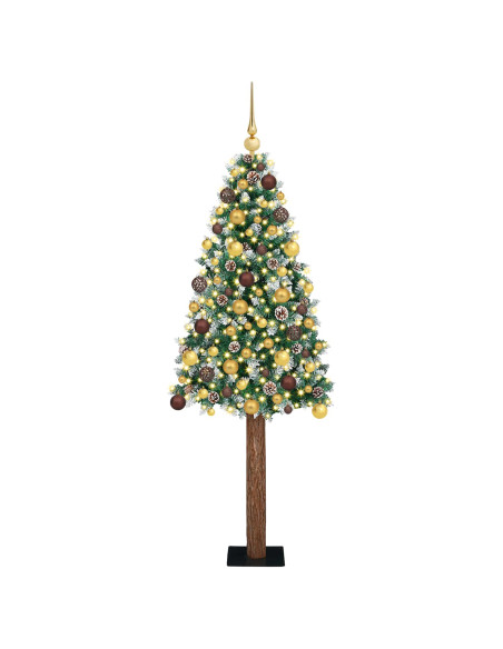Albero di Natale snodato con 300 LED con supporto Verde 180 cm