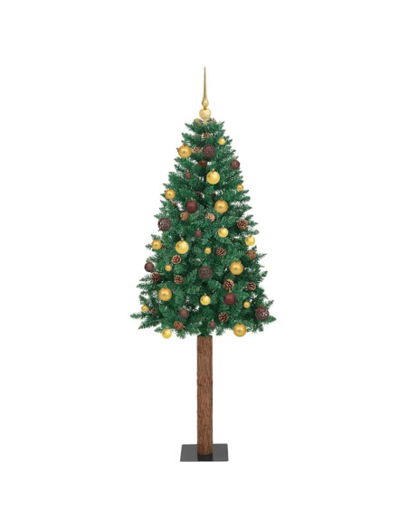 Albero di Natale snodato con 300 LED con supporto Verde 210 cm