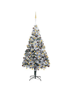 Albero di Natale artificiale con 300 LED Bianco 180 cm 2