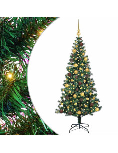 Albero di Natale artificiale con luci integrate Verde 180 cm 2
