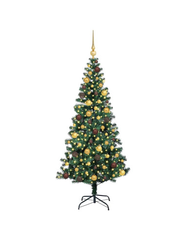 Albero di Natale artificiale con luci integrate Verde 180 cm