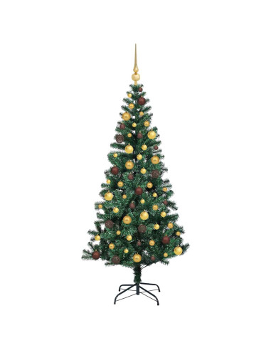 Albero di Natale artificiale con luci integrate Verde 180 cm