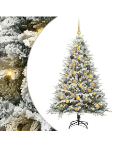 Albero di Natale Artificiale Pre-illuminato con Set di Palline 2