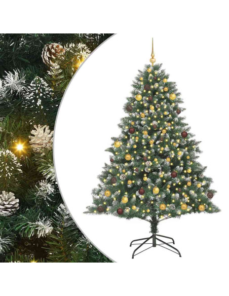 Albero di Natale artificiale con 300 LED Verde 210 cm