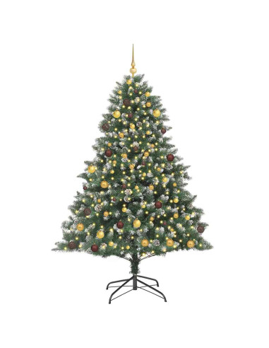 Albero di Natale artificiale con 300 LED Verde 210 cm