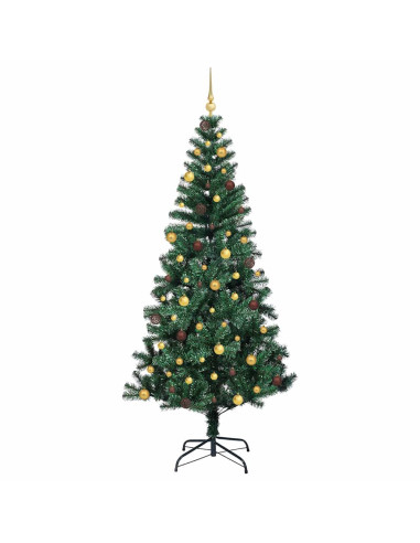 Albero di Natale artificiale con luci integrate Verde 240 cm