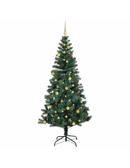 Albero di Natale artificiale con luci integrate Verde 240 cm