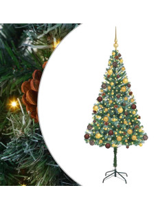 Albero di Natale artificiale Verde 180 cm PVC e Acciaio 2