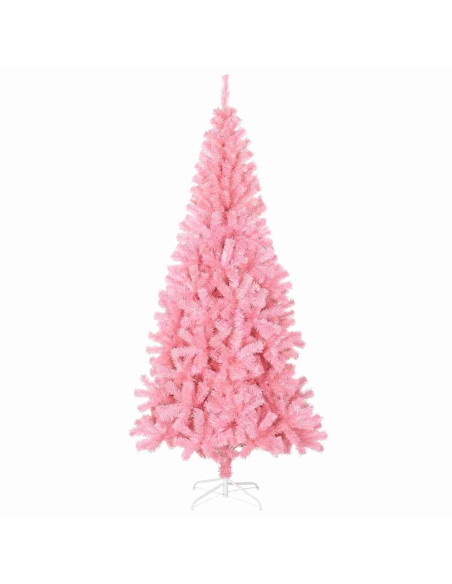 Albero di Natale con 300 LED con supporto Rosa 180 cm PVC