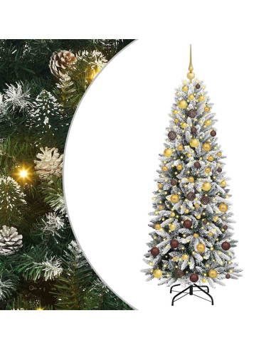 Albero di Natale artificiale con 300 LED Bianco 180 cm