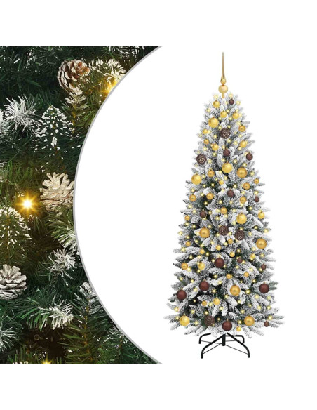Albero di Natale artificiale con 300 LED Bianco 180 cm