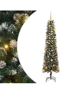 Albero di Natale artificiale con 300 LED Verde 210 cm 2