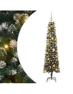 Albero di Natale artificiale con 300 LED Verde 180 cm 2