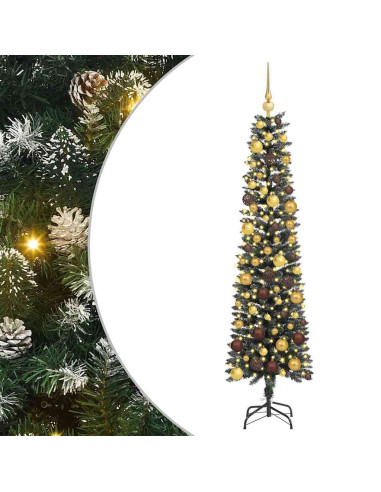 Albero di Natale artificiale con 300 LED Verde 180 cm
