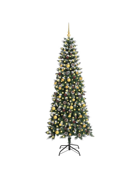 Albero di Natale artificiale con 300 LED Verde 210 cm