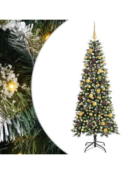 Albero di Natale artificiale con 300 LED Verde 180 cm