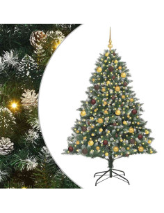 Albero di Natale artificiale con 300 LED Verde 180 cm 2